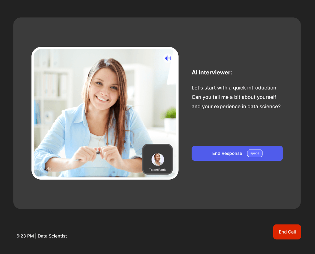 Entrevistador de IA para contratar talentos globais